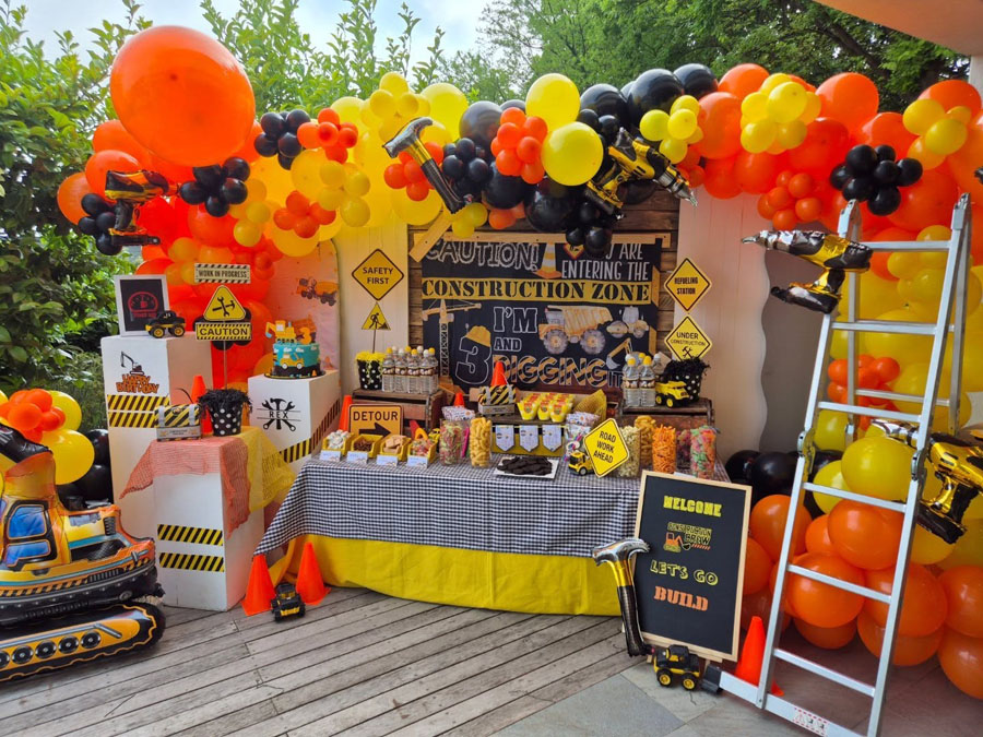 Construction kids theme party